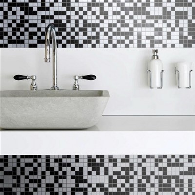 Black Glass Mosaic Tile