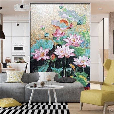 Flower Glass Mosaic Pattern
