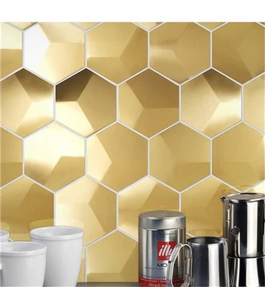 Hexagon Metal Mosaic Tile
