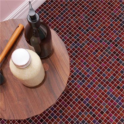 Red Glass Mosaic Tile
